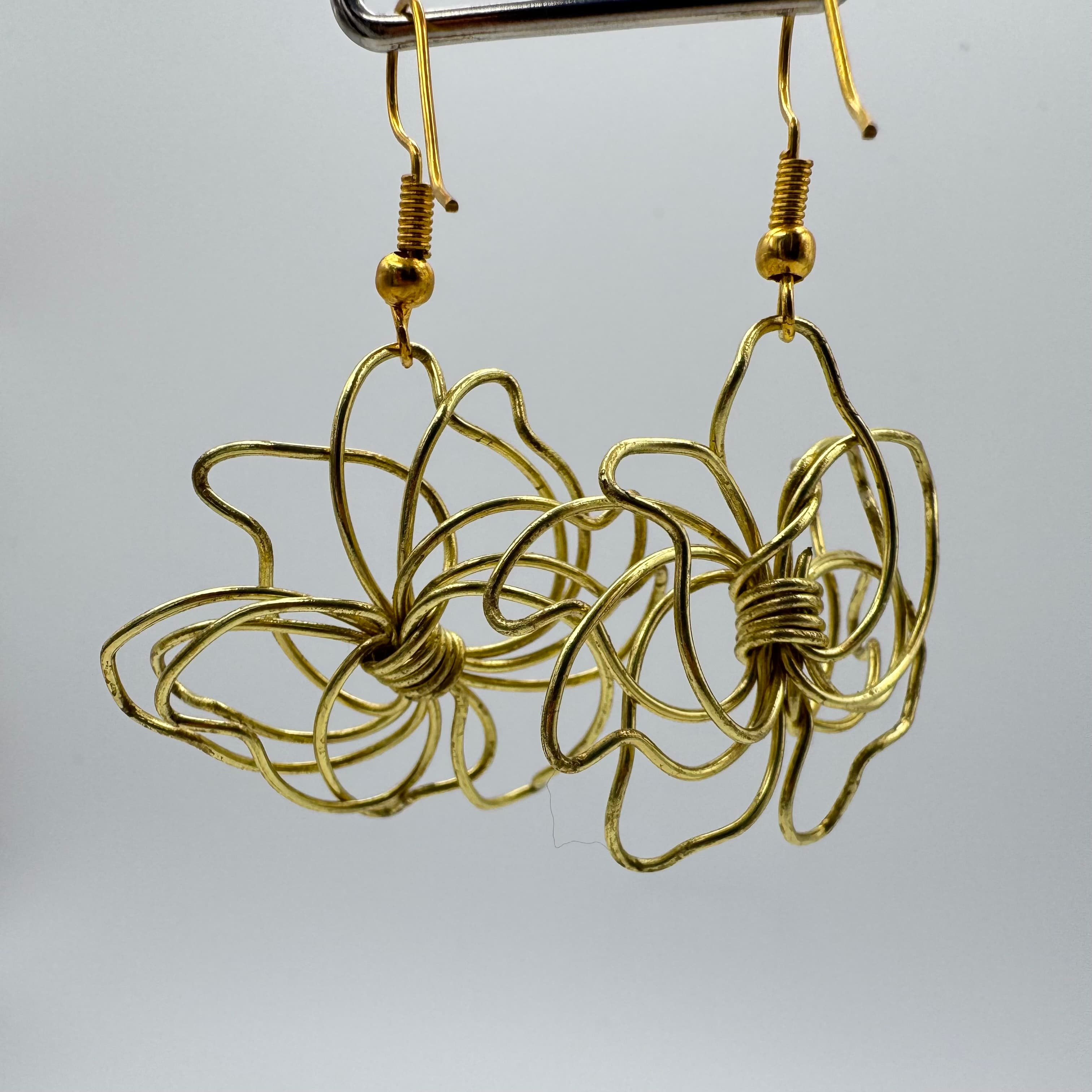Golden Wildflower Earrings