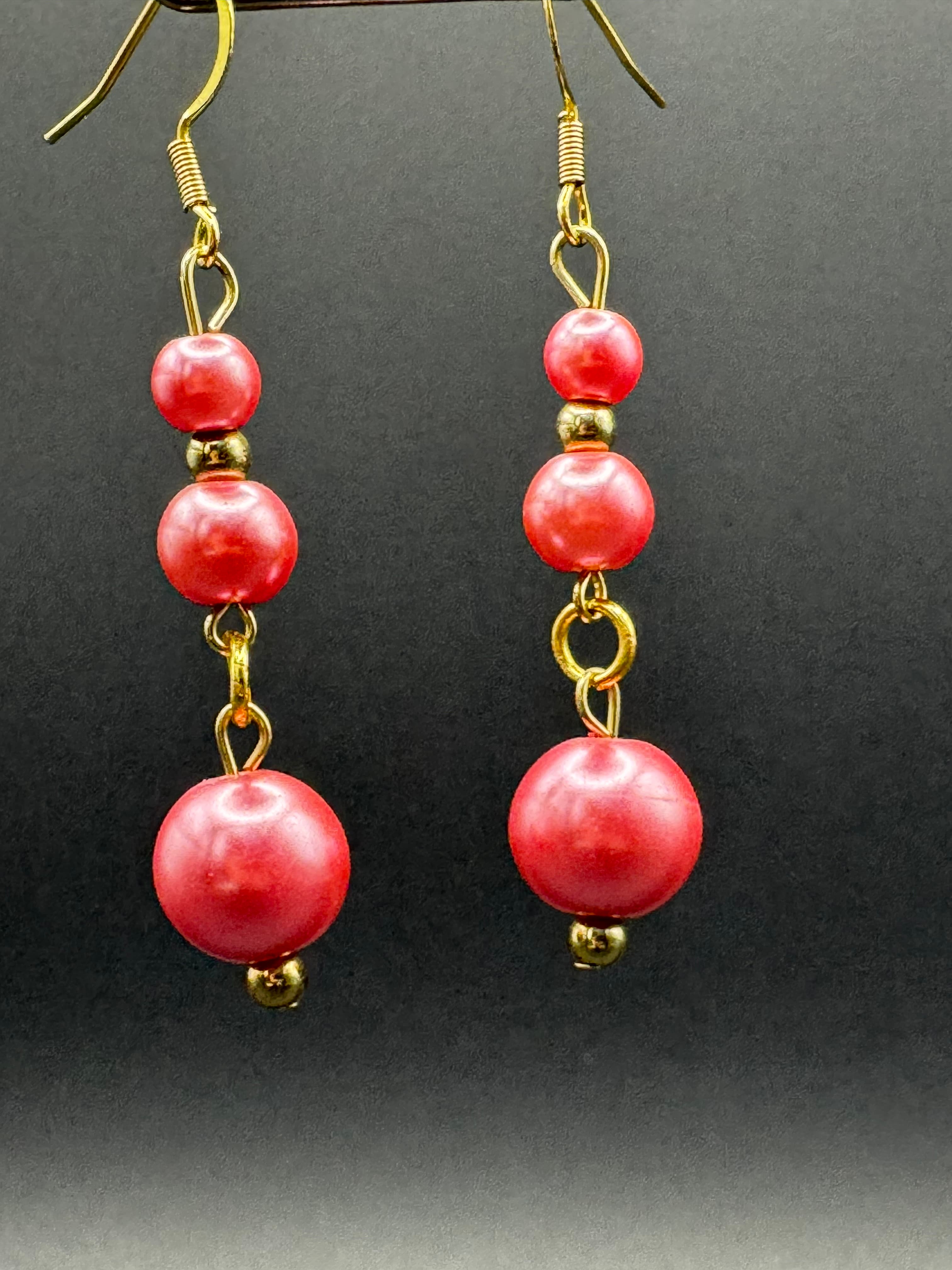 Rose Glow Glass Earrings
