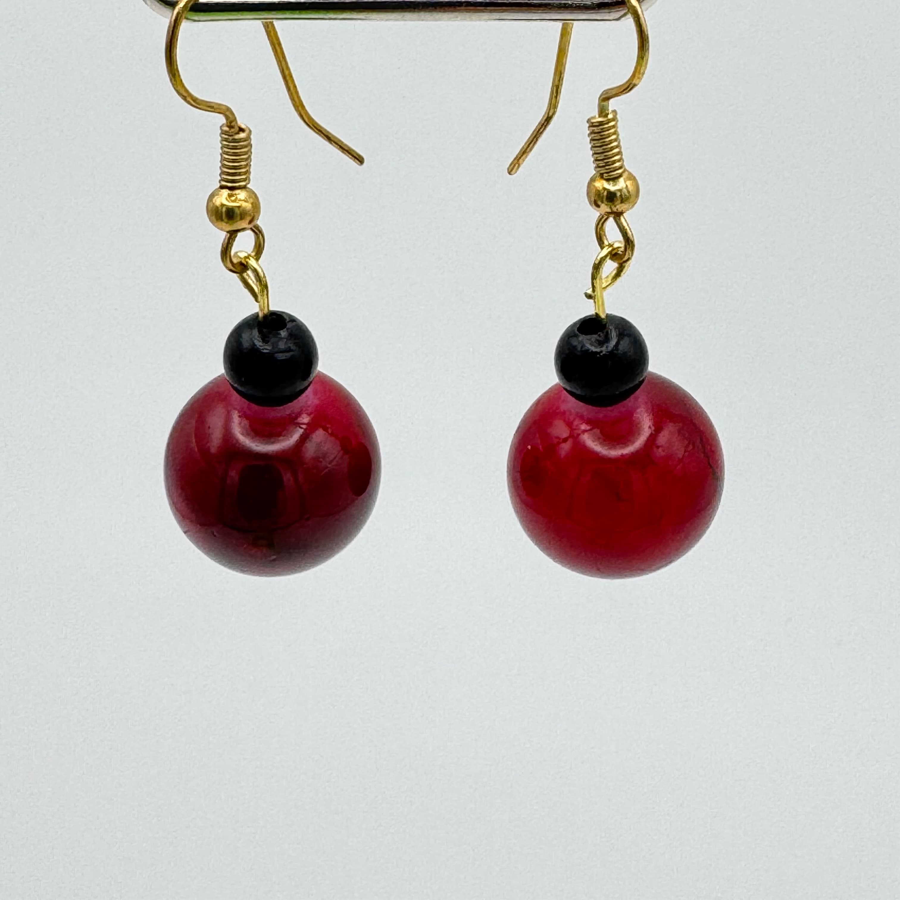 Crimson Elegance Earrings