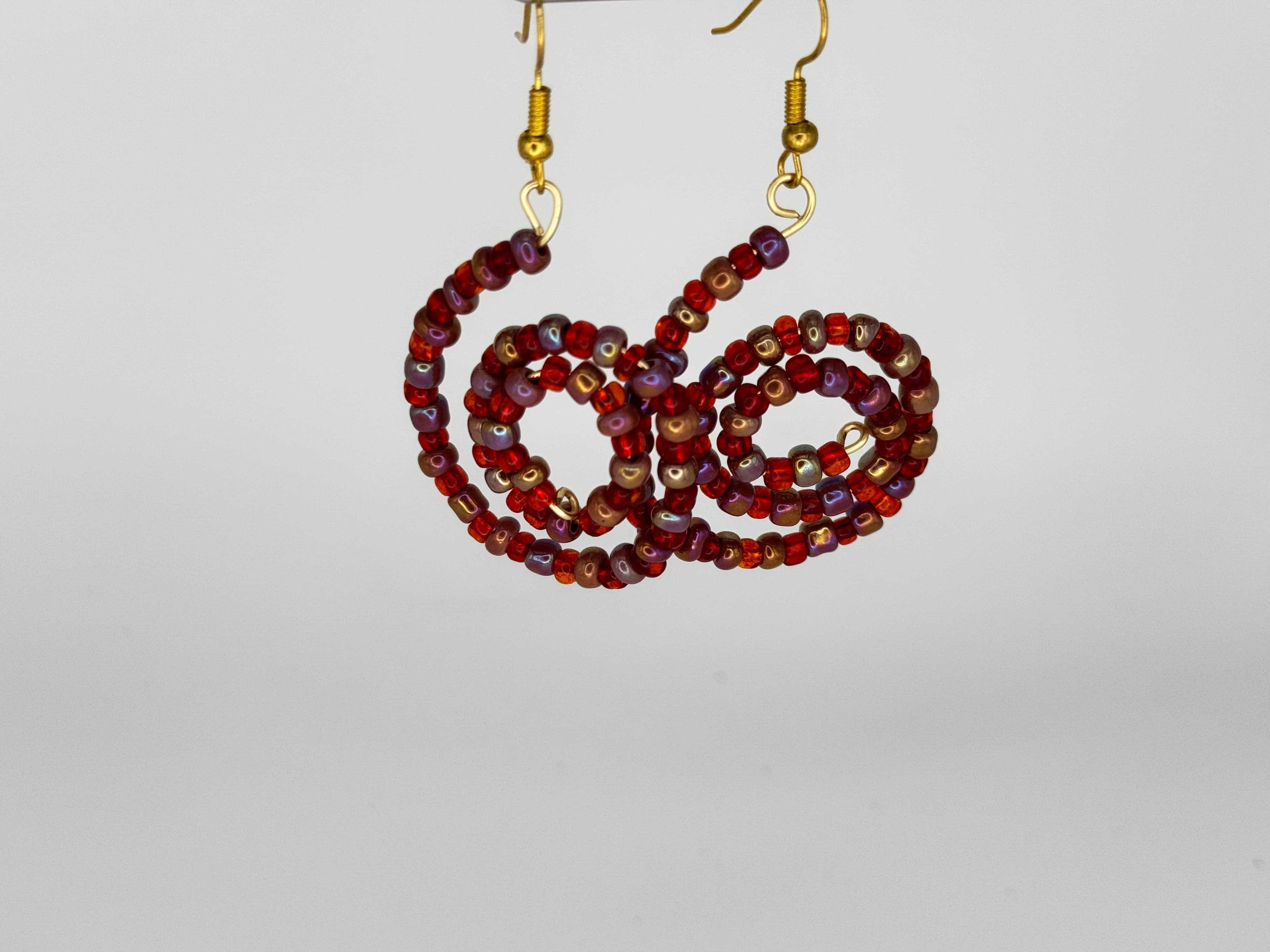 Crimson Swirl Earrings