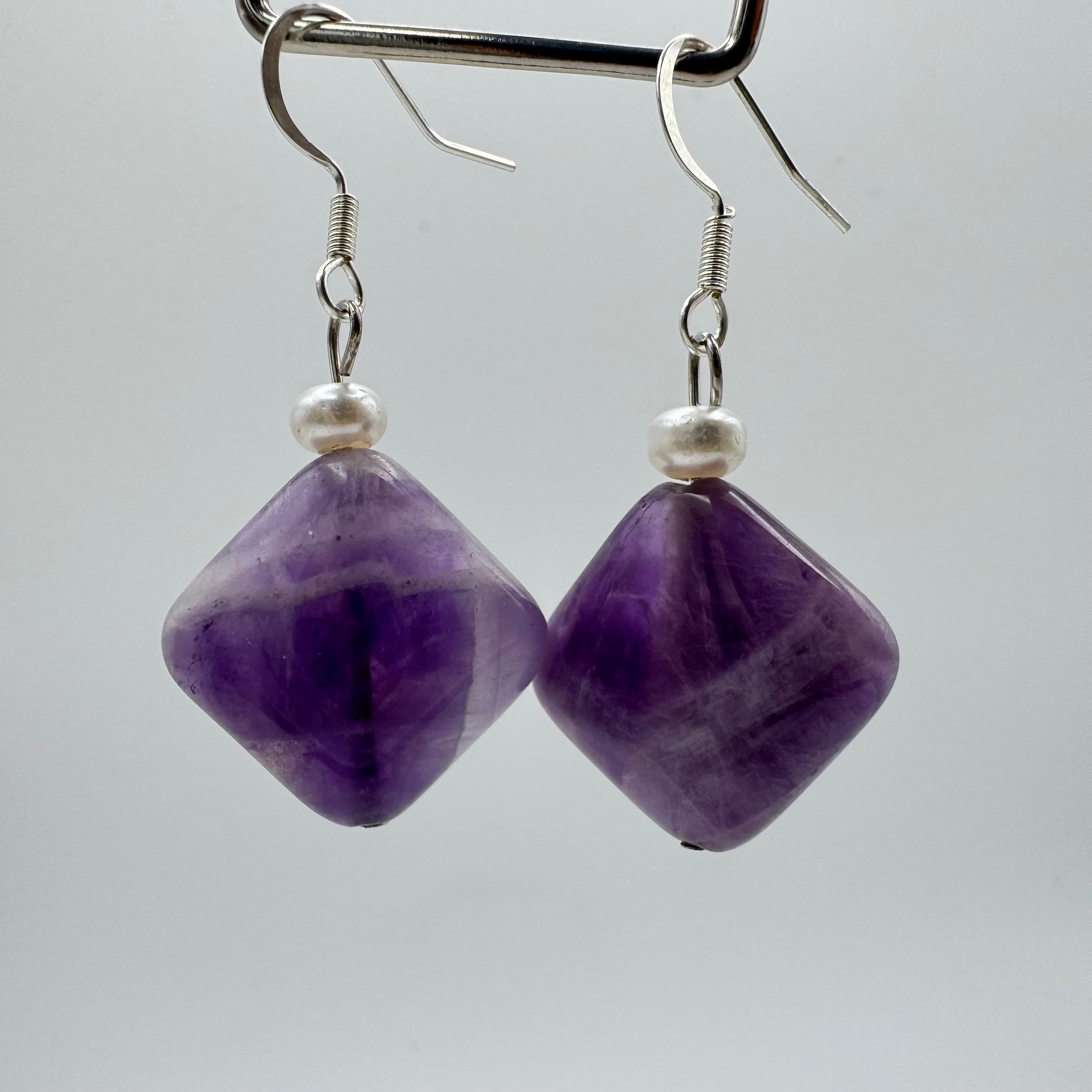 Lavender Agate Elegance Earrings