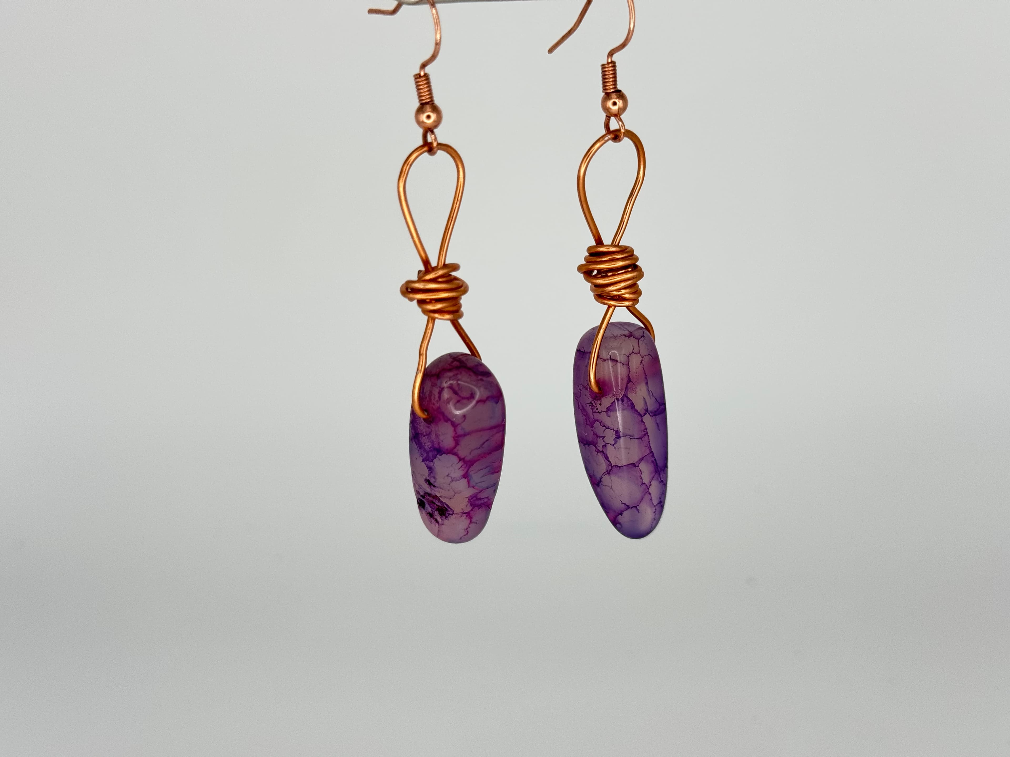 Lavender Crystal Wrap Earrings