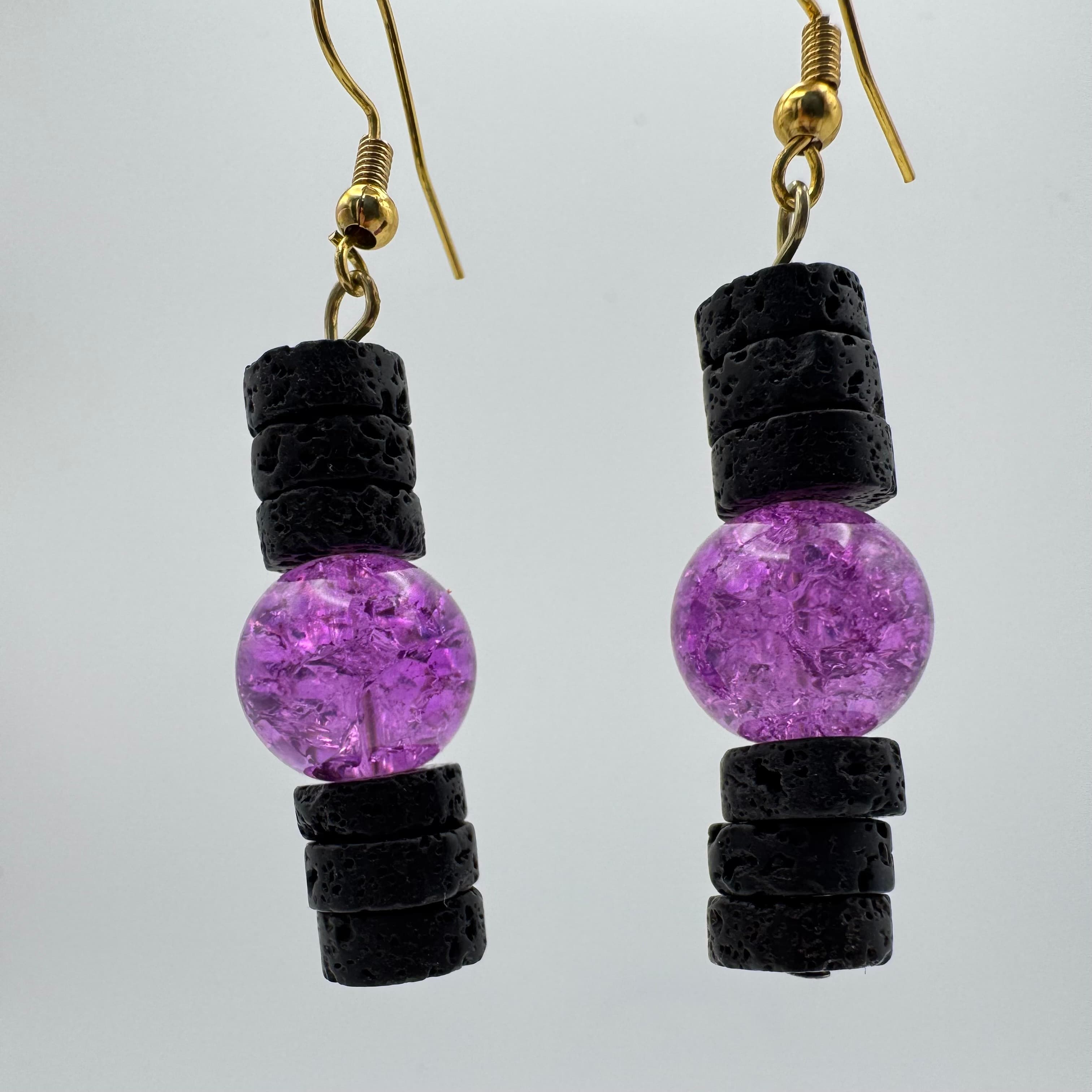 Midnight Orchid Earrings