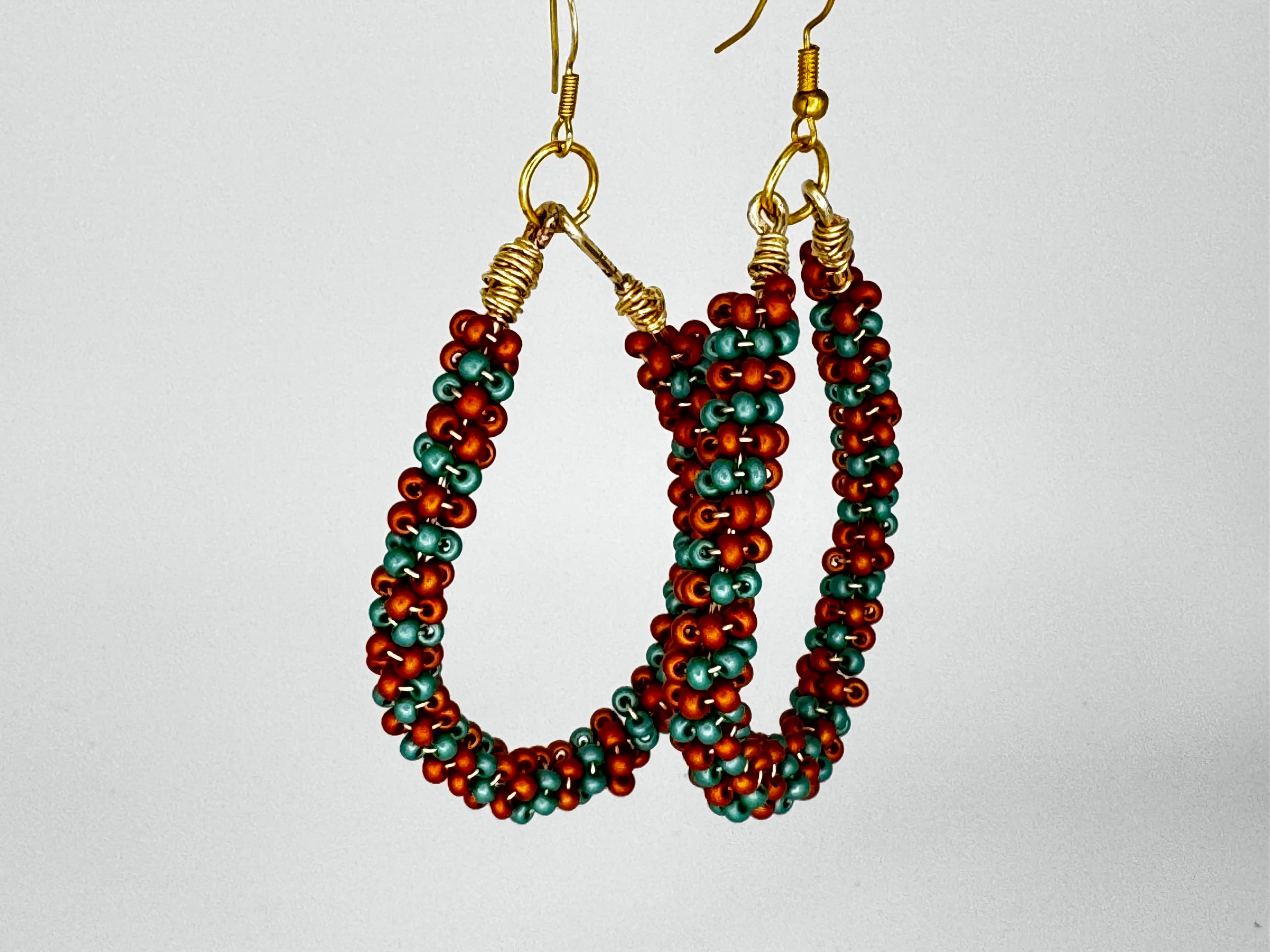 Fiesta Beaded Hoops