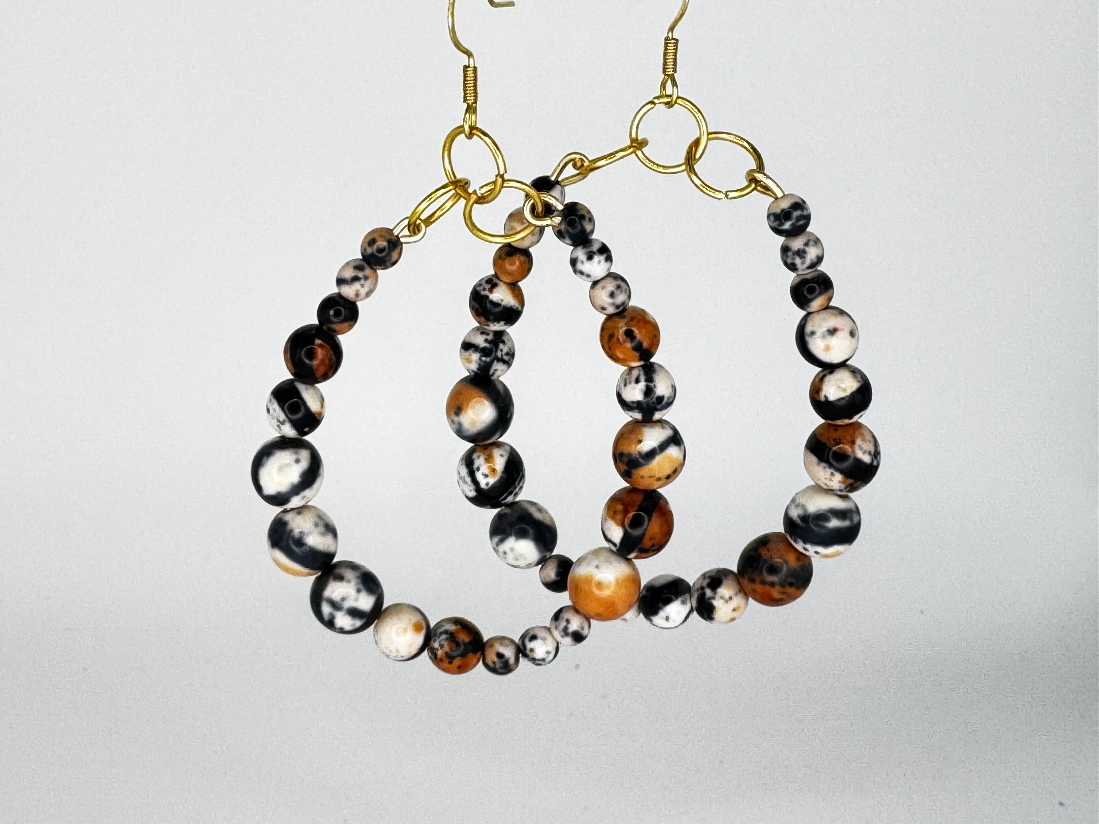 Marbled Earth Hoop Earrings
