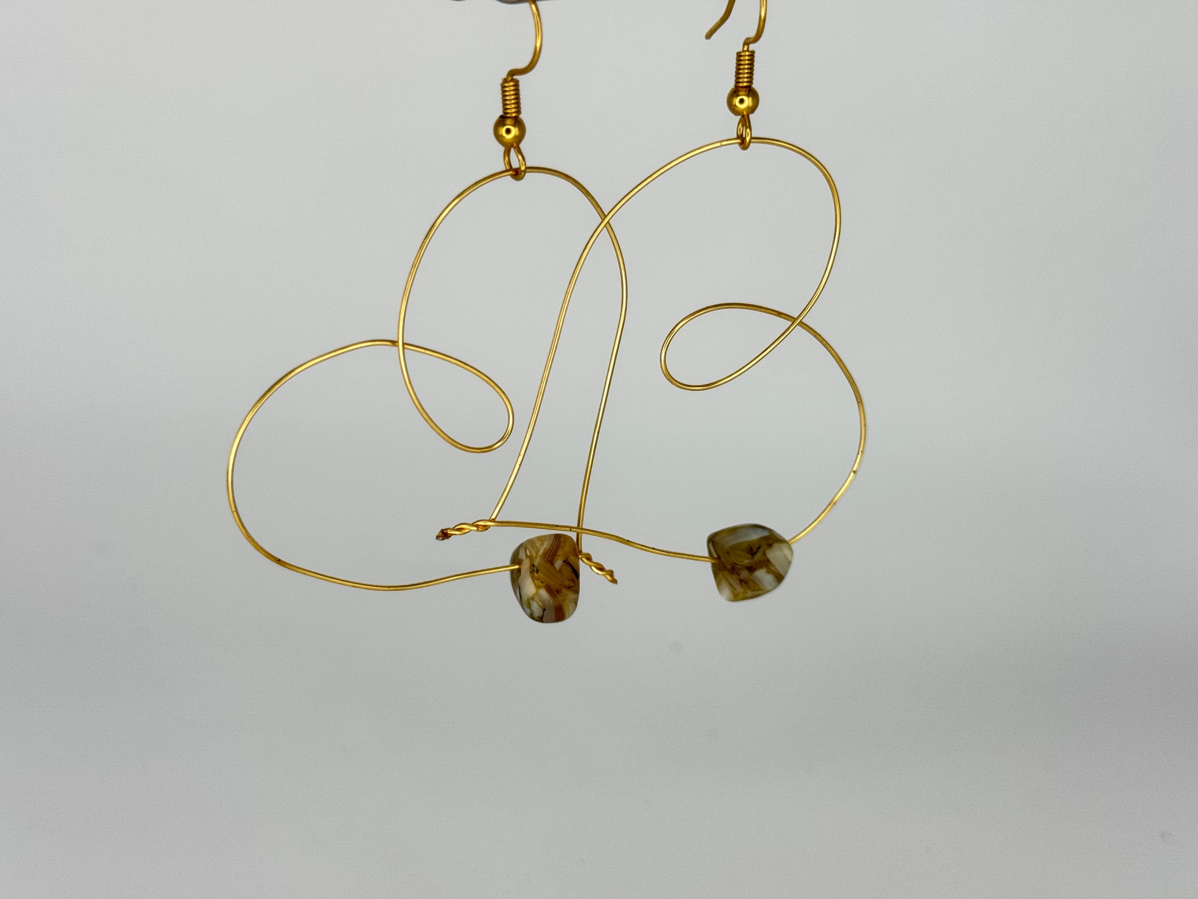 Granite Heart Earrings